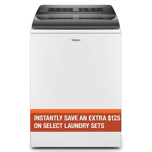 4.8 cu. ft. Top Load Washer with Impeller, Adaptive Wash Technology, Quick Wash Cycle and Pretreat Station in White