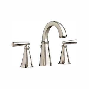 Edgemere 8 in. Widespread 2-Handle Bathroom Faucet with Metal Speed Connect Drain in Brushed Nickel