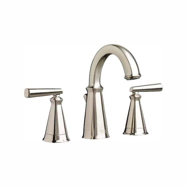 American Standard Edgemere 8 in. Widespread 2-Handle Bathroom Faucet with Metal Speed Connect Drain in Brushed Nickel