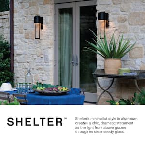 Hinkley Shelter Extra Small Outdoor Wall Mount Lantern, Hematite