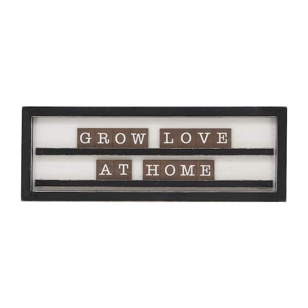 PARISLOFT Grow Love At Home Wood Tabletop Decor