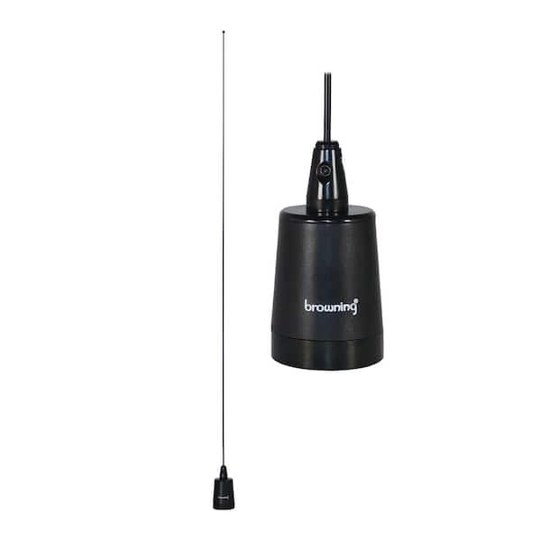 200-Watt Pretuned Wide-Band 144 MHz to 174 MHz 2.4-dBd-Gain VHF Black Antenna with NMO Mounting