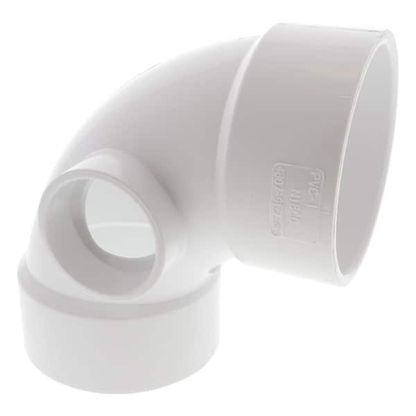 NIBCO 3 in. x 3 in. x 1-1/2 in. PVC DWV 90-degree All Hub With Side Inlet Elbow Fitting
