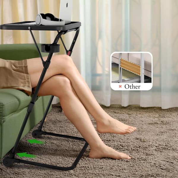 Homy Casa BASELI BLACK 27.7 in. Plastic Modern Rectangle