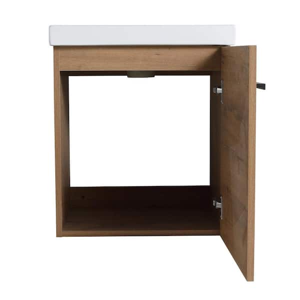 ARTCHIRLY 18 in. W x 15. in D. x 21 in. H Bathroom Vanity in Brown