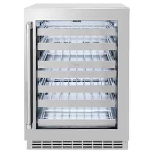 Touchstone 24 in. Dual Zone 44-Bottle Wine Cooler with Glass Door in Stainless Steel