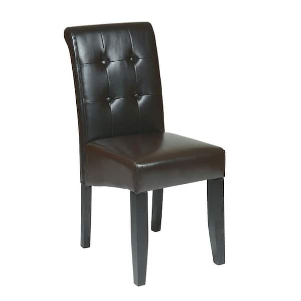 OSP Home Furnishings Espresso Eco Leather Parsons Dining Chair