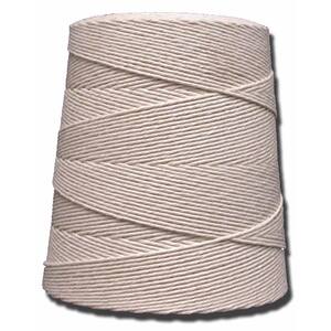 T.W Evans 16-Ply Cotton Twine - 2 Lb Cone, 2400 Feet White Cordage For Crafts & Bundling
