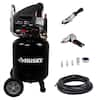 Husky 10 Gal. Portable Electric Air Compressor with Extra Value Kit ...