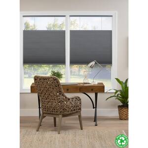 Cut-to-Width Anchor Gray Cordless Top Down Bottom Up Blackout Eco Polyester Cellular Shade 29 in. W x 64 in. L