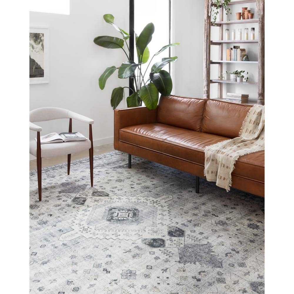 Skye 9' x 12' Gray and Silver Oriental Rug