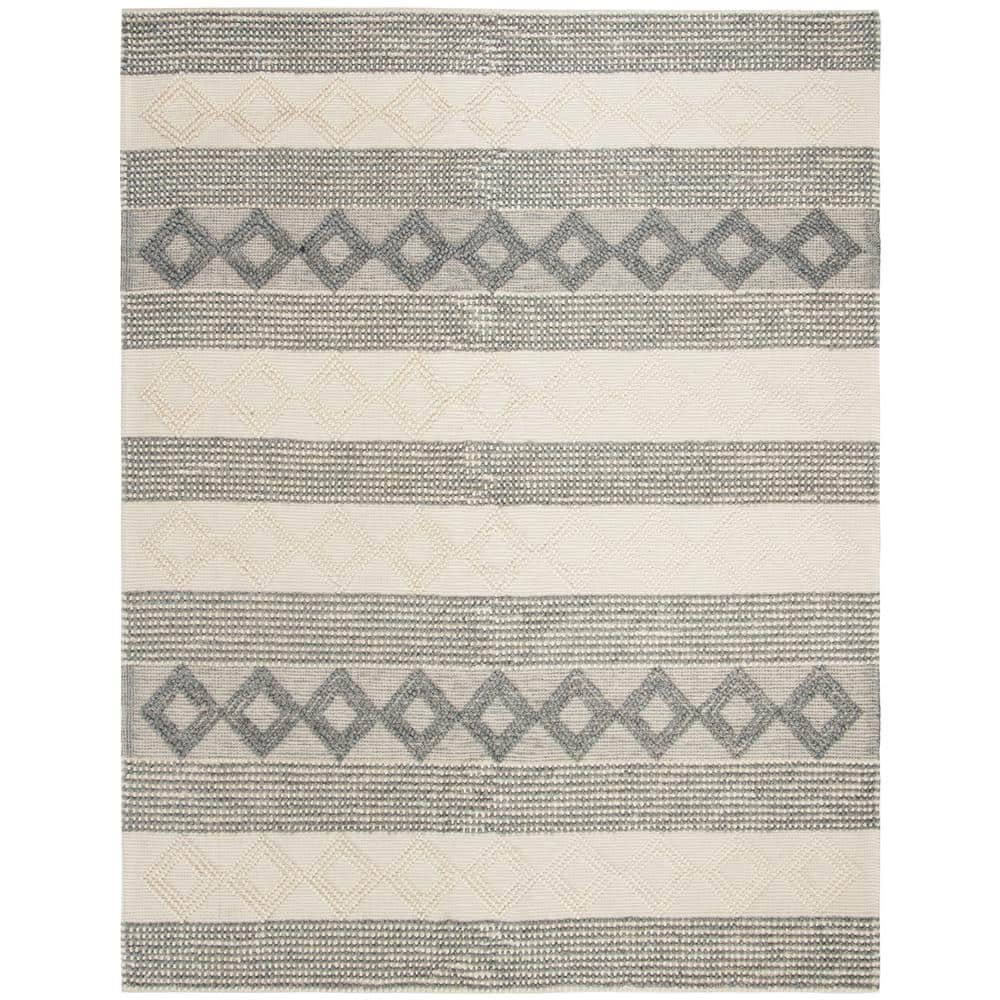 Hand-Tufted Coastal Elegance Gray Wool 8' x 10' Area Rug