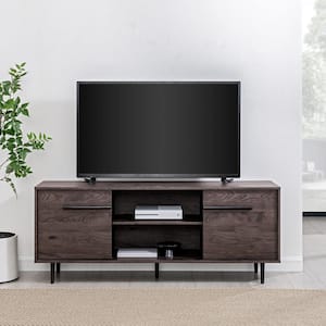 60 in. Sable Grey Wood Modern TV Stand Fits TVs Up to 65 in. with 2-Doors