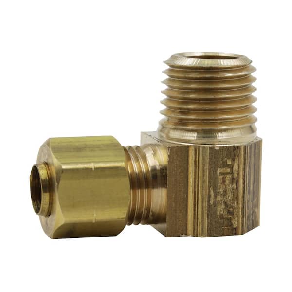 Brass Compression - Fittings 90-Degree Elbow - Tube to Male Pipe