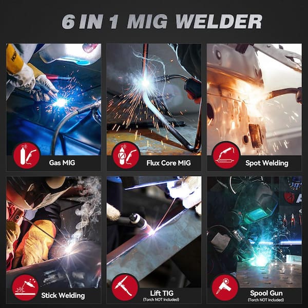 205 Amp 120V/240V Professional 6-in-1 Multi-Process Welder with APP Control