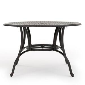 Yaretzi Circular Cast Aluminum Outdoor Dining Table