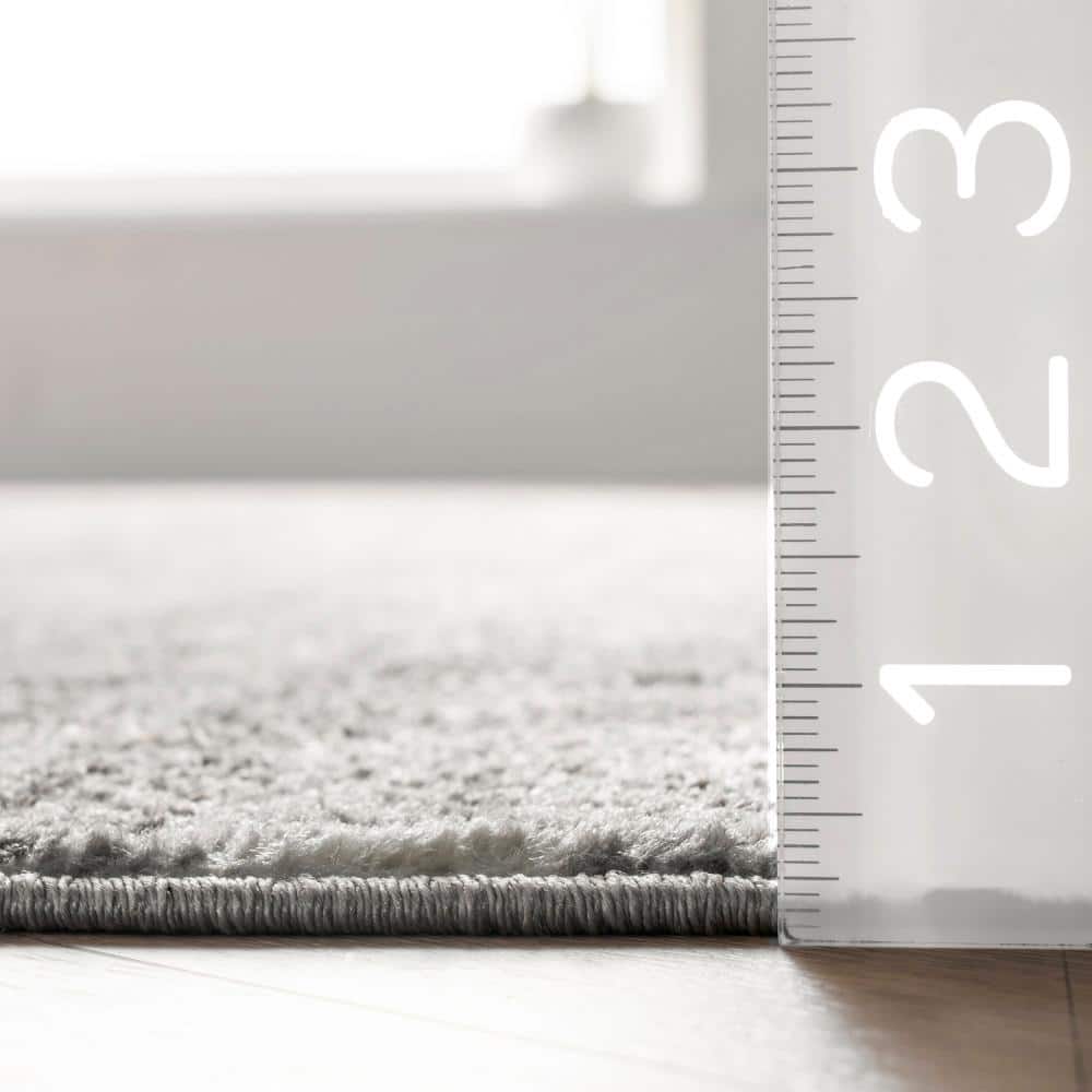 Abstract Mirage 6' Square Gray Synthetic Area Rug