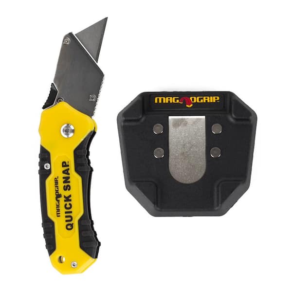 MagnoGrip Quick Snap Magnetic Folding Knife Set with Universal Magnetic Holder