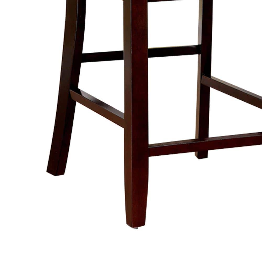 Transitional Brentwood 22'' Brown and Cream Leather Counter Stool