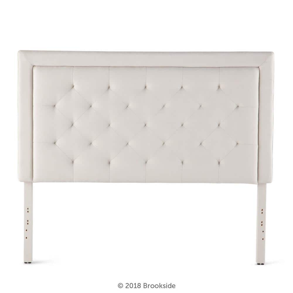 Brookside Ella Upholstered Cream Full Headboard With Diamond Tufting ...