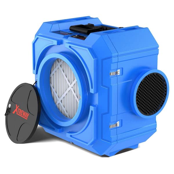 2500 sq. ft. HEPA Air Scrubber and Negative Air Machine for Mold, Dust and Water Damage Restoration, in Blue