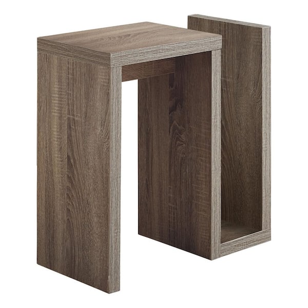 HomeRoots Jasmine 24 in. Dark Taupe Accent Table
