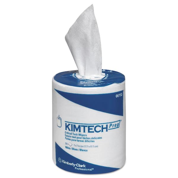 Kimtech SCOTTPURE 7 in. x 7 in, White, Critical Task Cleaning Towel, Center-Pull Roll Jr.,(225-Roll), (6-Carton)