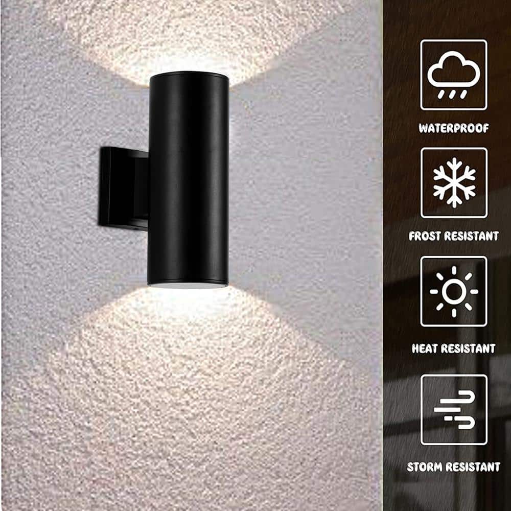 Luna Noir 11" Black LED Outdoor Wall Sconce