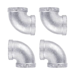1 in. Galvanized Iron 90 Degree Elbow Fitting (4-Pack)