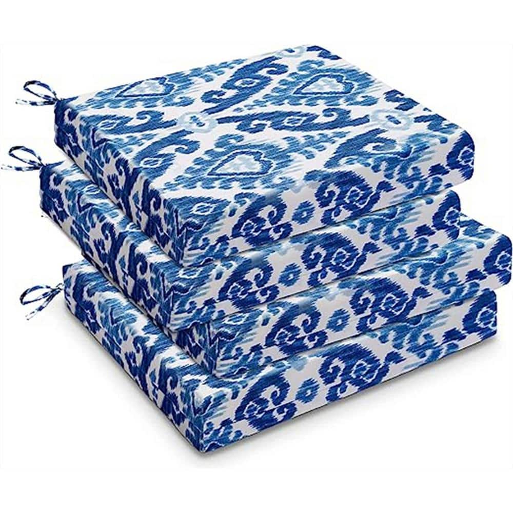 Outdoor Chair Cushions, Waterproof Square Corner Memory Foam Seat Cushions 