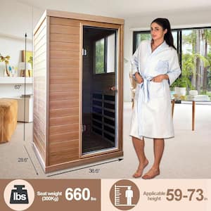 1-Person Indoor Hemlock Sauna with 6 Far-infrared Heaters  only 9.00: eDeal Info