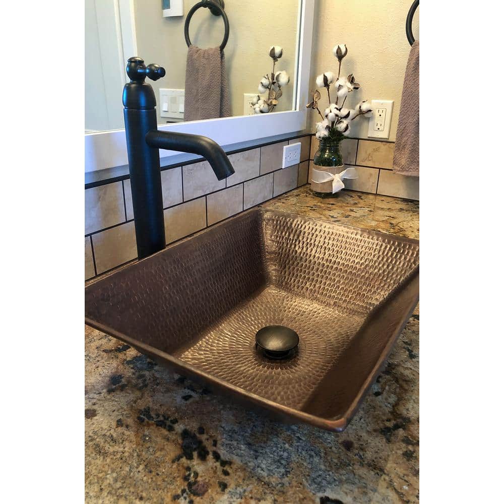 Oil Rubbed Bronze Brass Non-Overflow Bathroom Sink Drain