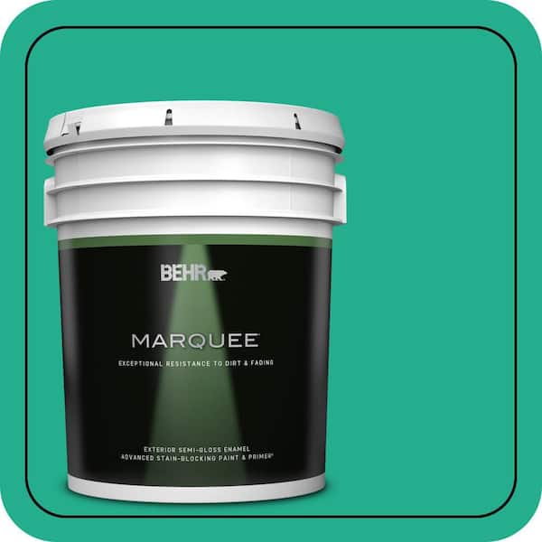 BEHR MARQUEE 5 gal. #480B-5 Mermaid Song Semi-Gloss Enamel Exterior Paint & Primer