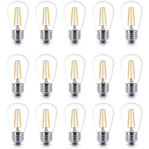 2-Watt S14 Dimmable E26 LED Vintage Edison Light Bulb 3000K (15-Pack)