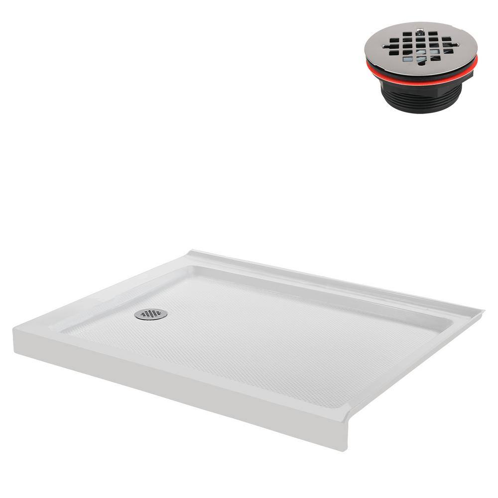 48'' x 36'' Glossy White Acrylic Rectangular Shower Base