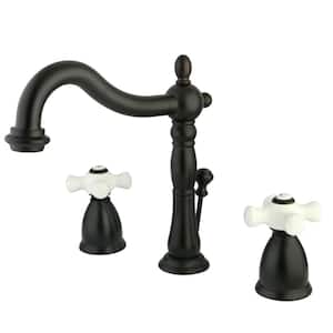 Heritage 8 in. Widespread 2-Handle Bathroom Faucet in Oil Rubbed Bronze