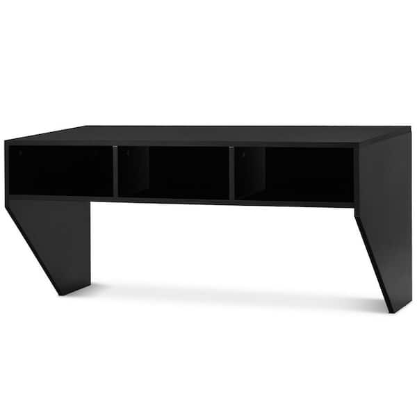 Have a question about Costway 42.5 in. Rectangle Black Wood Floating Desk Pg 1 The Home Depot