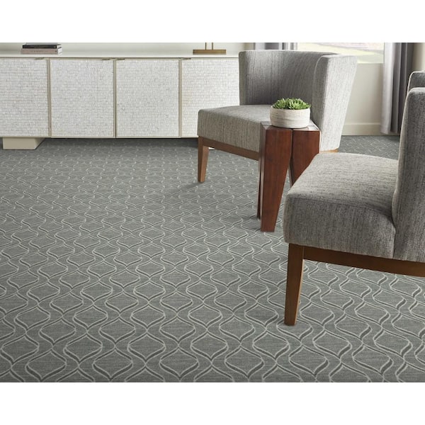 Sublittoral Metal Gray 13.2 ft. 32.44 oz. Nylon Pattern Carpet - Installation Required