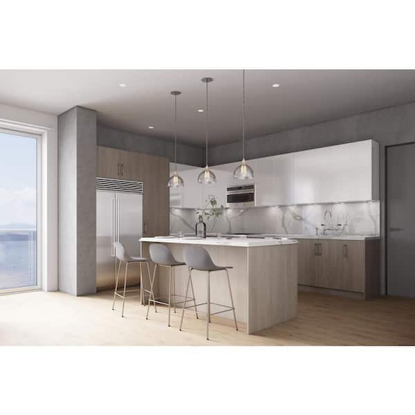 Grey Nordic Slab Style Vanity Kitchen Cabinet End Panel (36 in W x 0.75 in D x 21 in H)