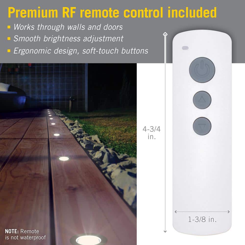 White Wireless Outdoor LED Light Controller with Remote