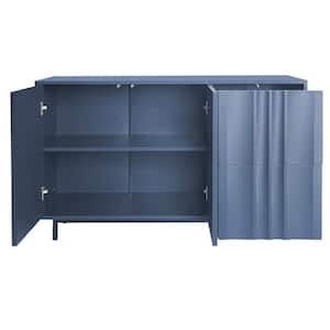 47.2 in. W x 15.7 in. D x 29.5 in. H Bathroom Navy Blue Linen Cabinet