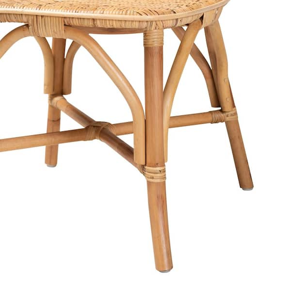 Bali Hardwood Timber 120cm Round Dining Table + 4 Coral Bay Rattan Dining  Chairs Whitewash (RRP $2599)