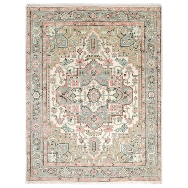 Miranda Ivory 5 ft. x 8 ft. Floral Indoor Area Rug
