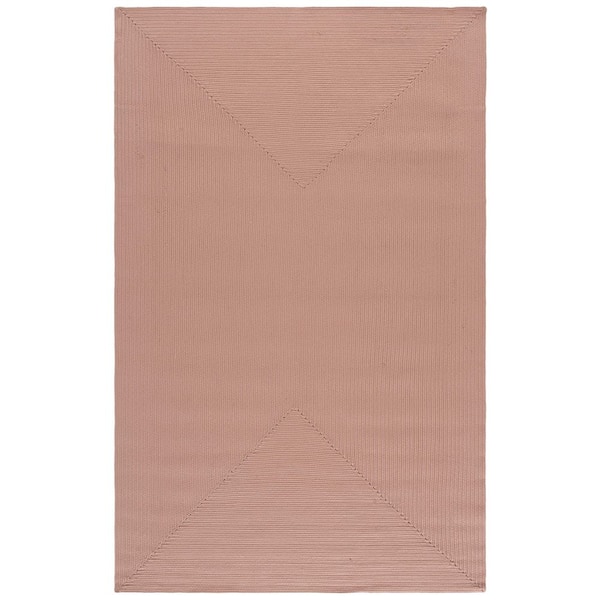 Braided 6 x 9 Peach Basket Weave Washable Area Rug