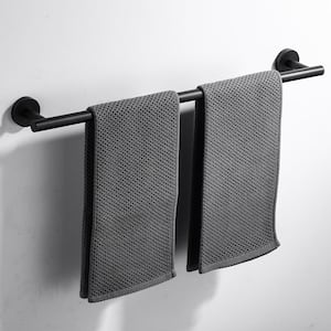 24 in. Wall Mounted Single Towel Bar Bath Hardware Accessory in Matte Black