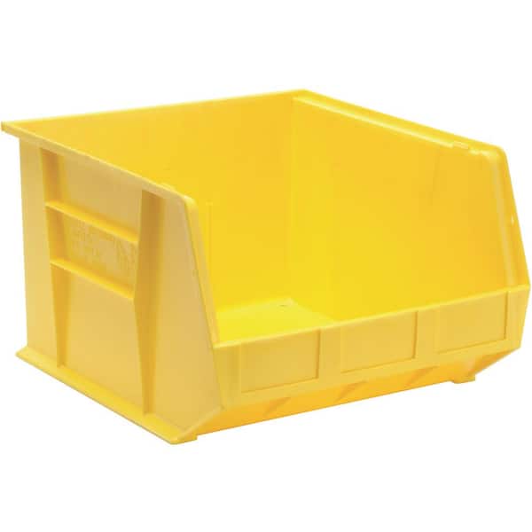 QUANTUM STORAGE SYSTEMS Ultra Series 27.00 Qt. Stack and Hang Bin in Yellow (3-Pack)