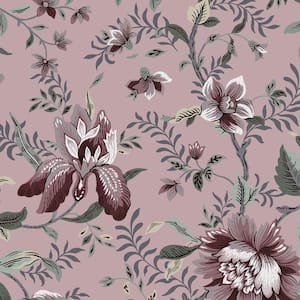Edita's Garden Pale Blackberry Pink Removable Wallpaper Sample