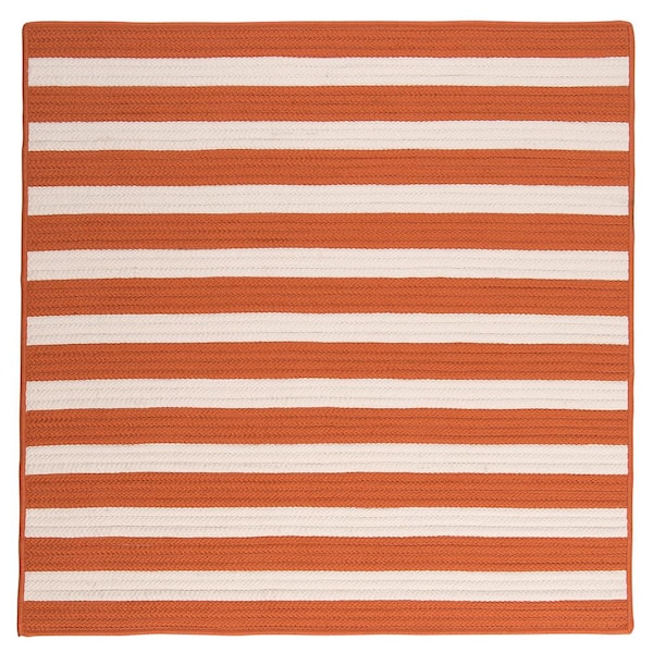 Home Decorators Collection Baxter Tangerine  Doormat 4 ft. x 4 ft. Braided Indoor/Outdoor Patio Area Rug
