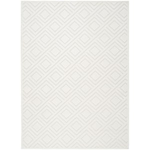 Casual Ivory 4 ft. x 6 ft. Checker Contemporary Area Rug