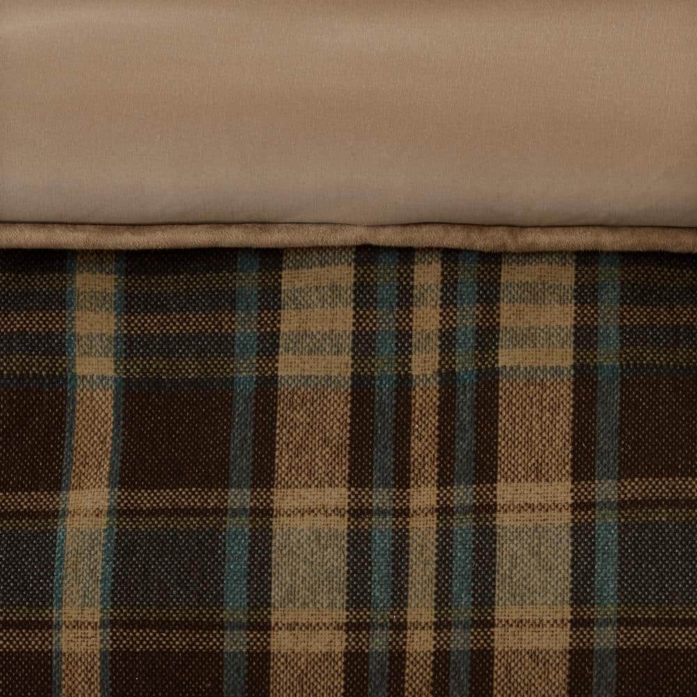 King Brown Microfiber Down Alternative Bedding Set